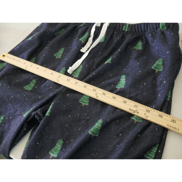 Brooklyn Cloth Men’s Christmas Pajama Pants Size L Navy Blue Tree Print Pants - Picture 7 of 13